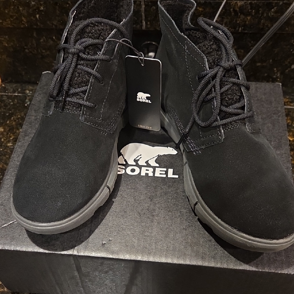 NIB Womens Black Sorel Explorer ll Drift winter boots-9